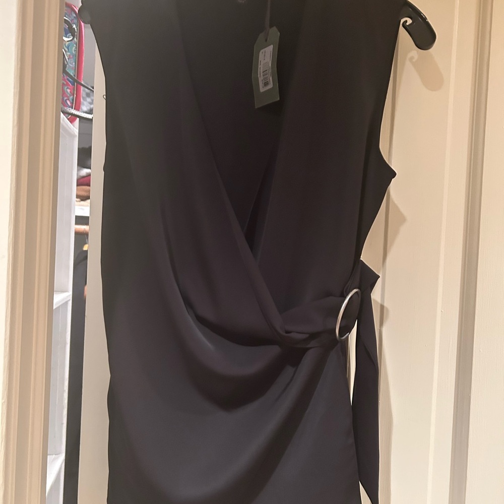 Elegant Black Wrap top